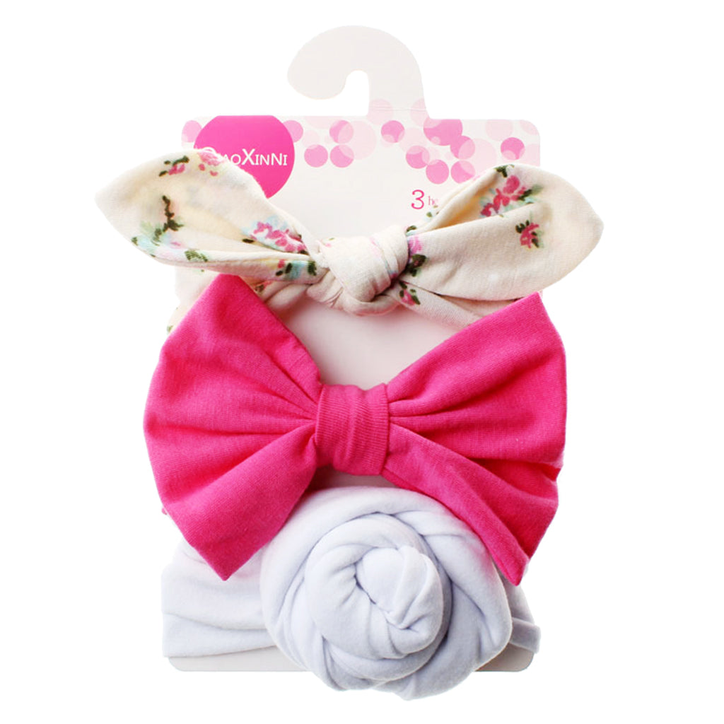 3 Piece Baby Headband Hairband Soft Elastic Floral Headband Hair Accessories Style 4