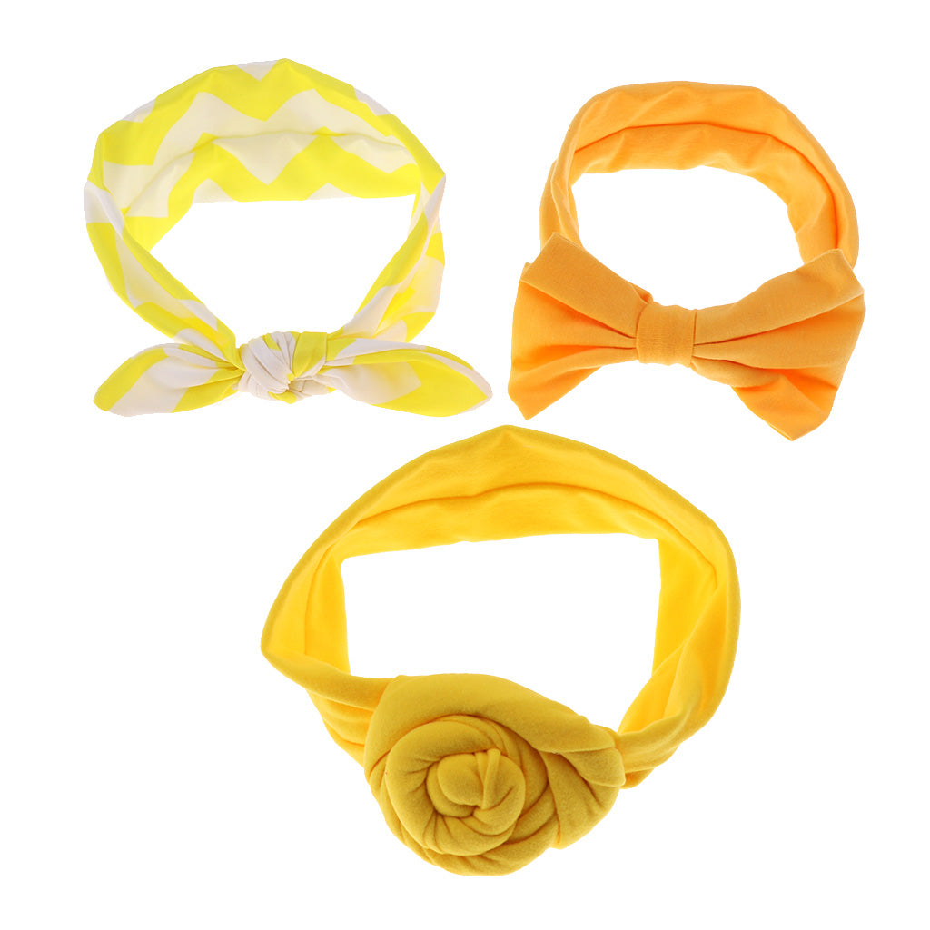 3 Piece Baby Headband Hairband Soft Elastic Floral Headband Hair Accessories Style 6