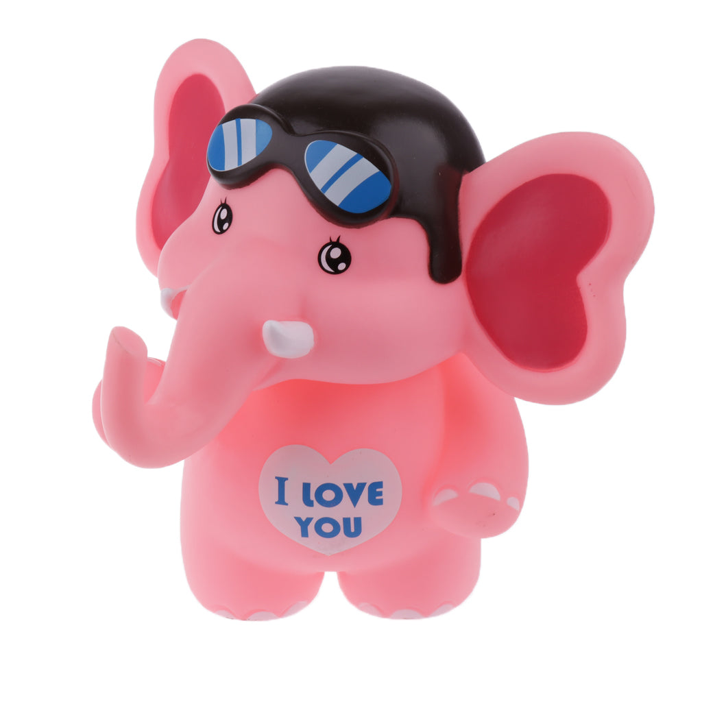 Elephant Piggy Bank Coin Money Cash Collectible Saving Box Kids Pink