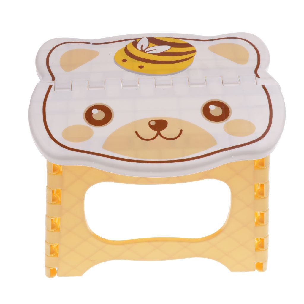 Kids Children Chair Step Stool Chair Portable Bench Folding Chair Yellow