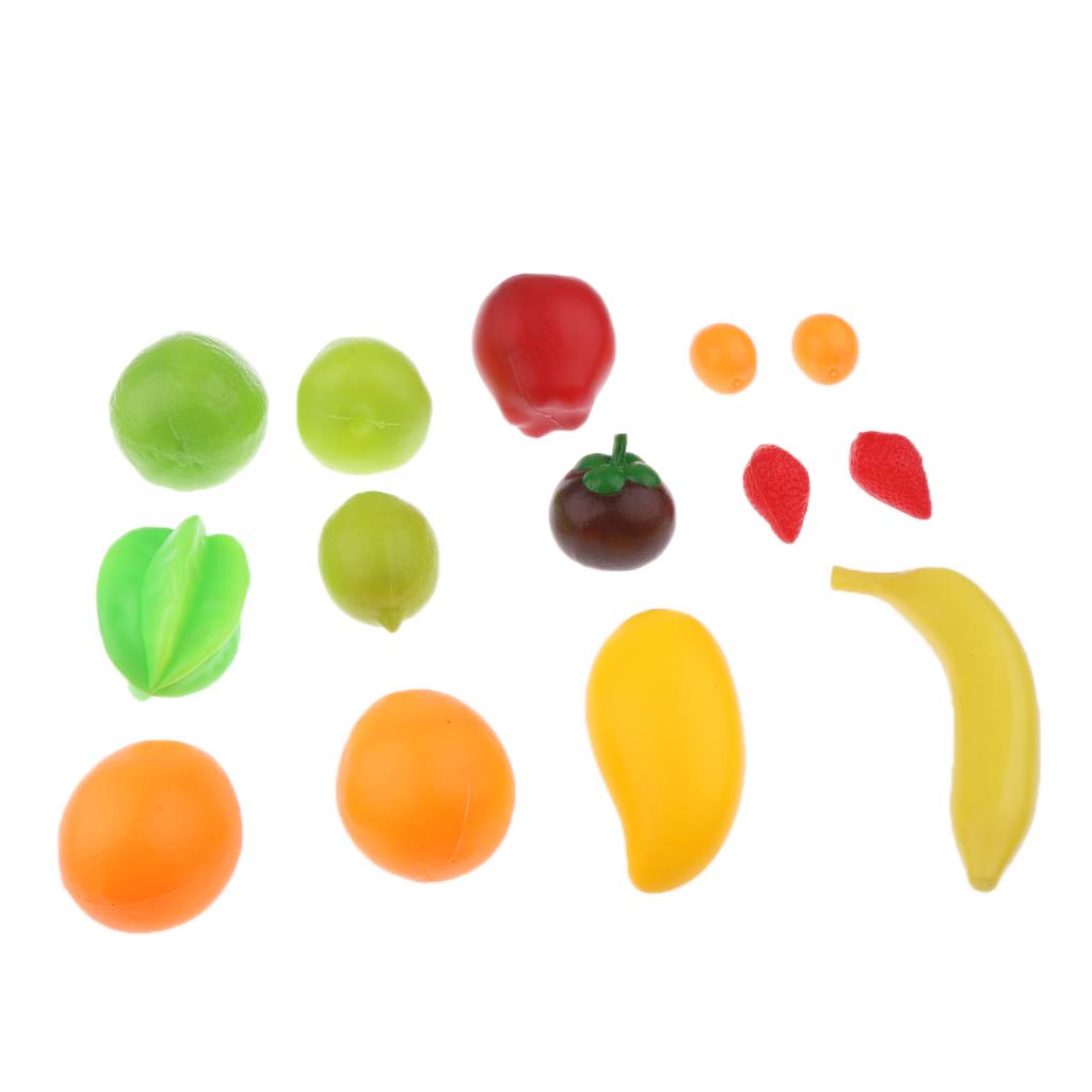 14 Pcs New Fruit Vegetable Food Reusable Role Play Colorful Toys Kids Gift