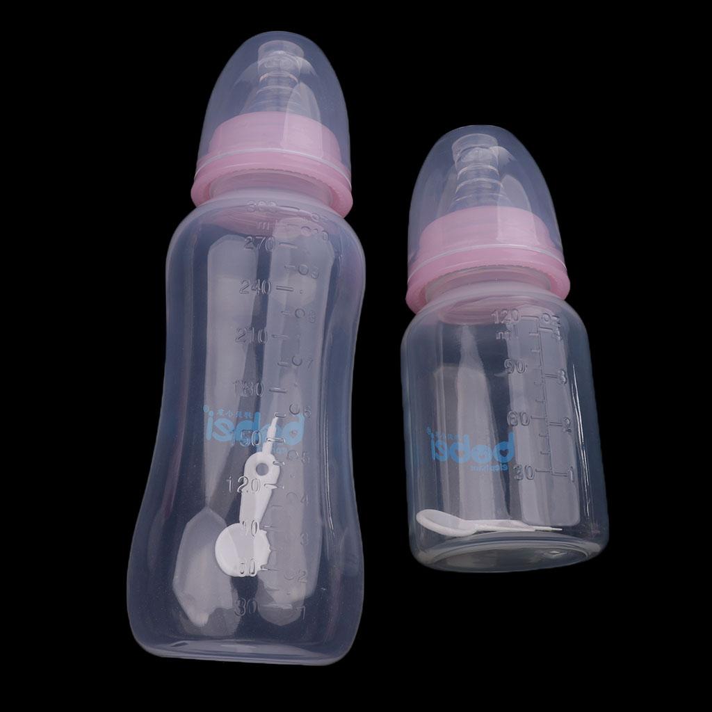 10 Pcs Natural Infant Baby Bottle Starter Set with Milk Powder Dispenser,Brush ,Teether,Pacifier and Food Masher Kit