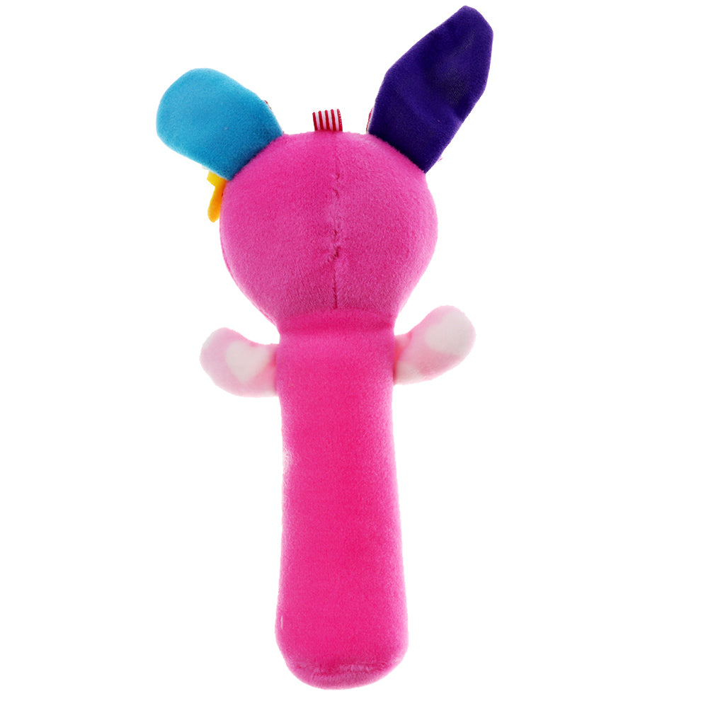 Animal Handbells plush Squeeze Rattle Cute Newborn Baby Toy Rabbit