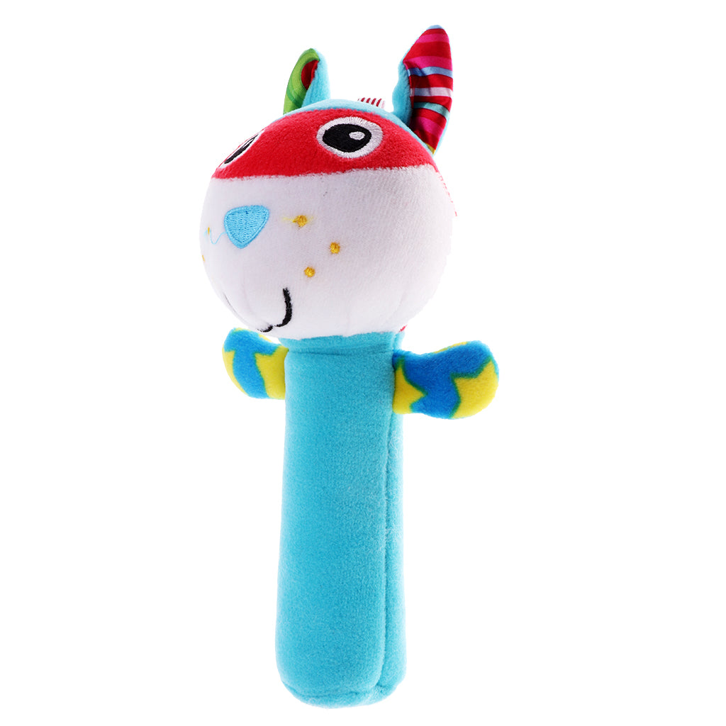 Animal Handbells plush Squeeze Rattle Cute Newborn Baby Toy Cat