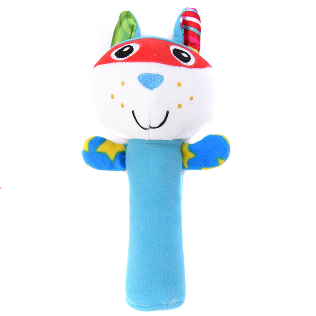 Animal Handbells plush Squeeze Rattle Cute Newborn Baby Toy Cat