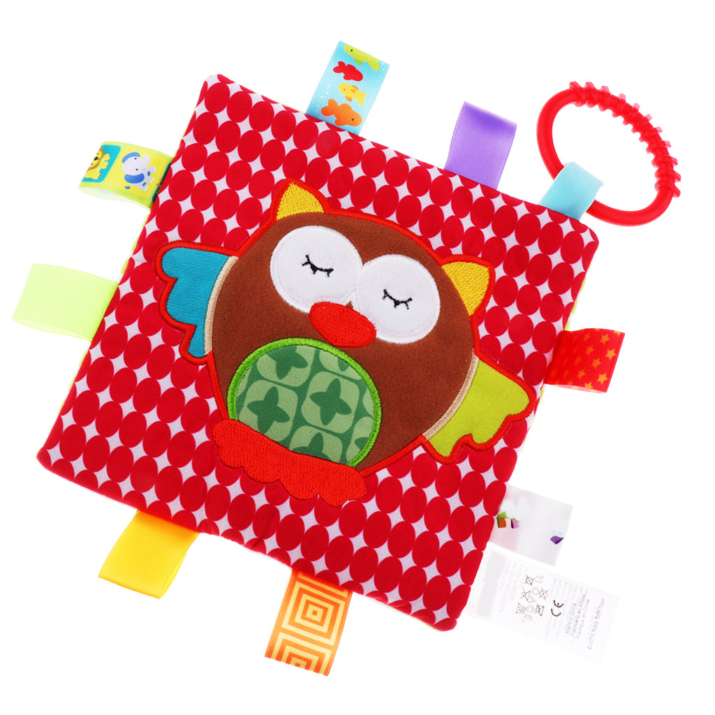 Lovey Security Baby Blanket Sensory Tag Toy Owl