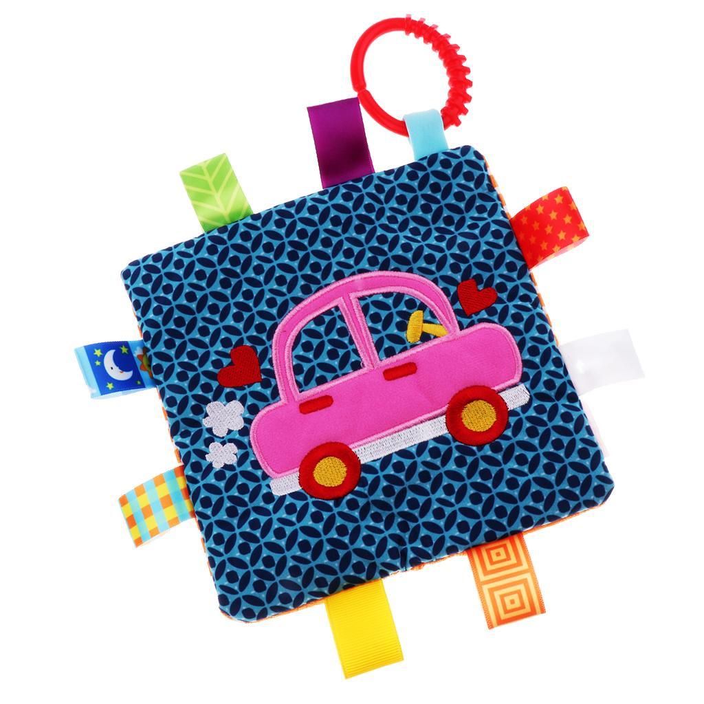 Lovey Security Baby Blanket Sensory Tag Toy Car