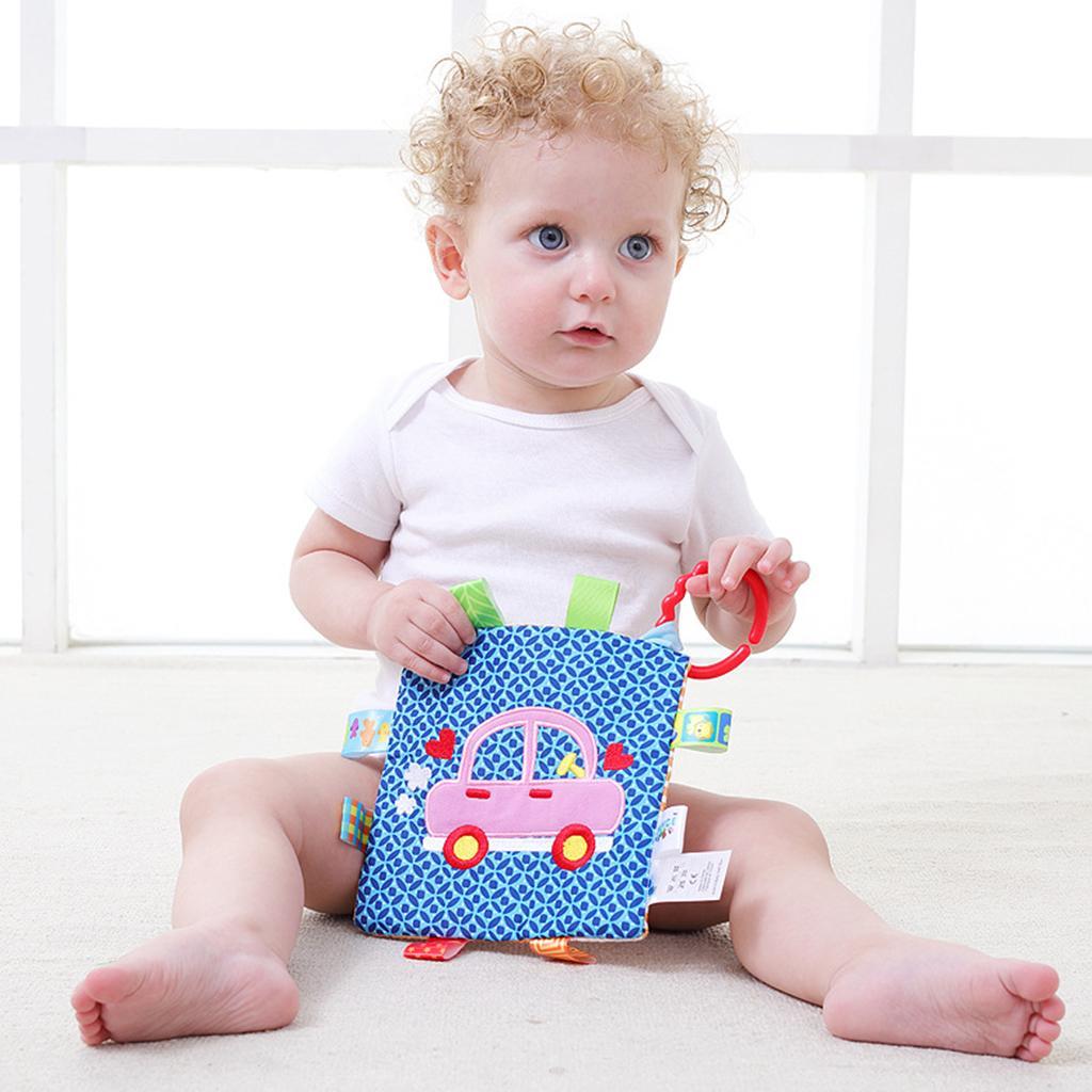 Lovey Security Baby Blanket Sensory Tag Toy Car