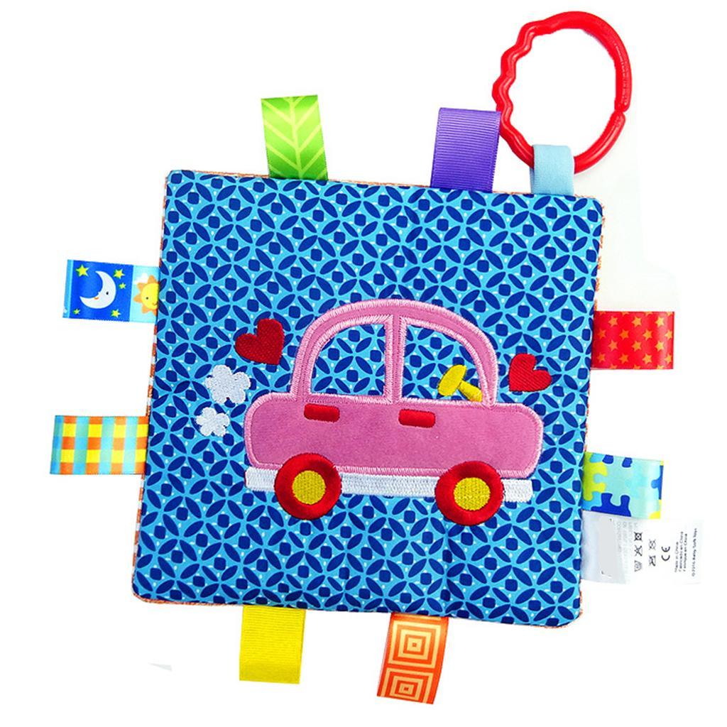 Lovey Security Baby Blanket Sensory Tag Toy Car