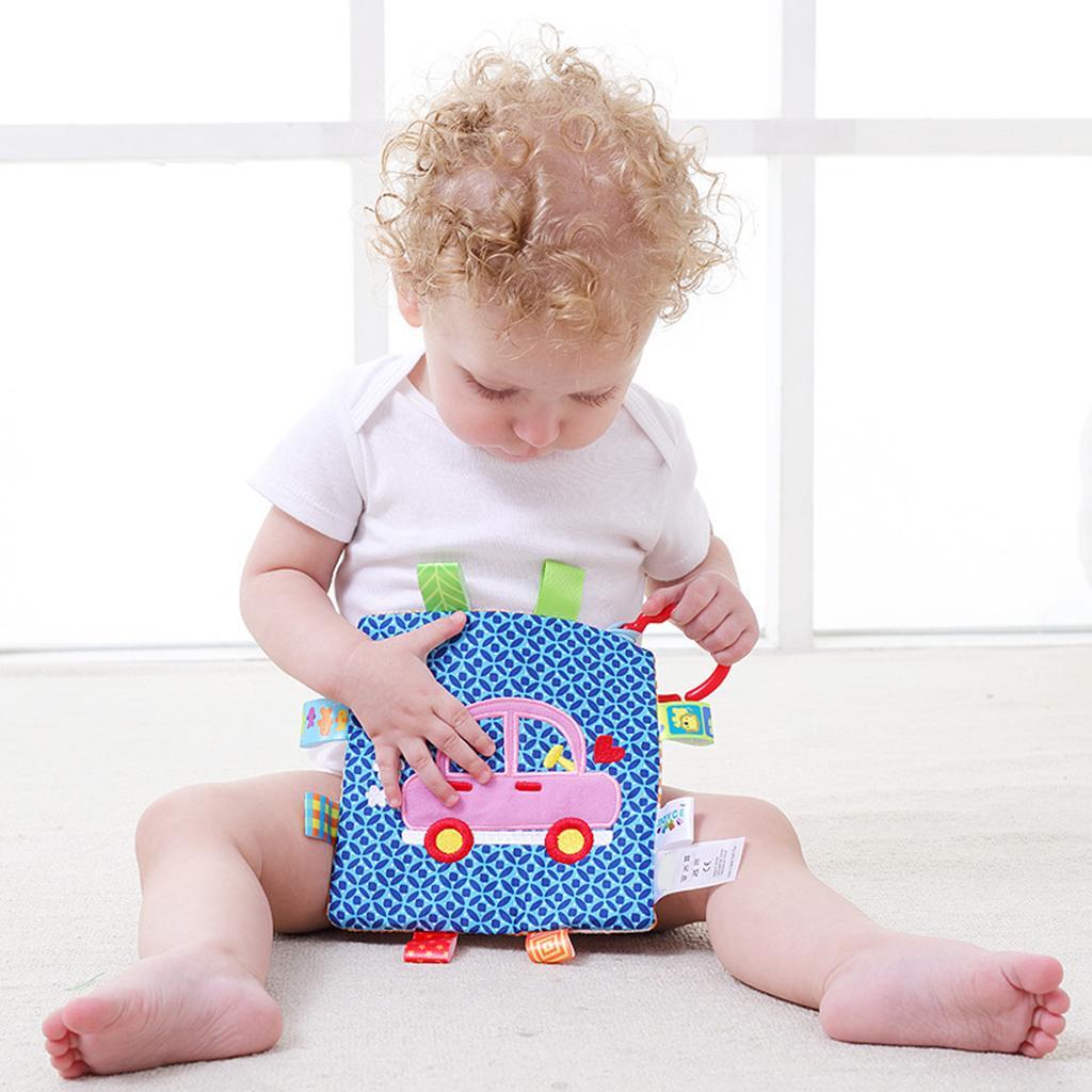 Lovey Security Baby Blanket Sensory Tag Toy Car