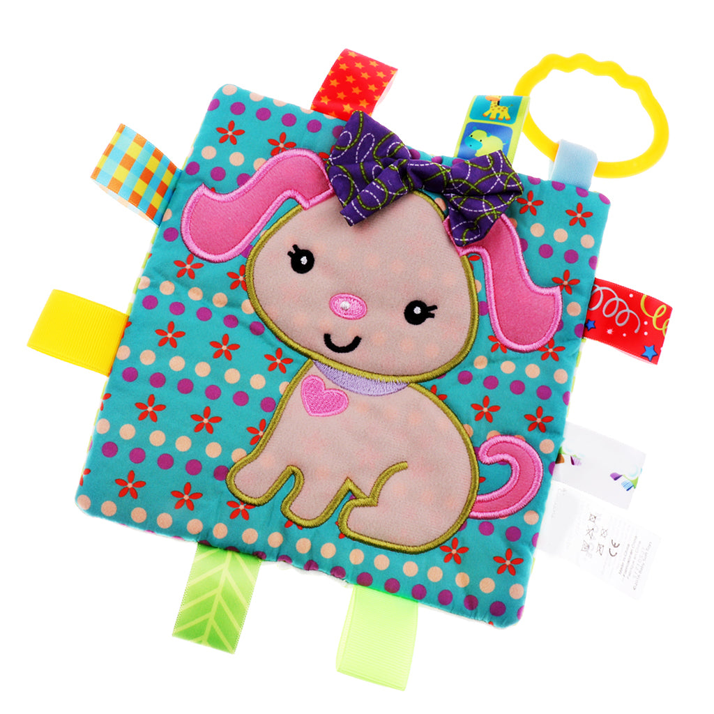 Lovey Security Baby Blanket Sensory Tag Toy Puppy