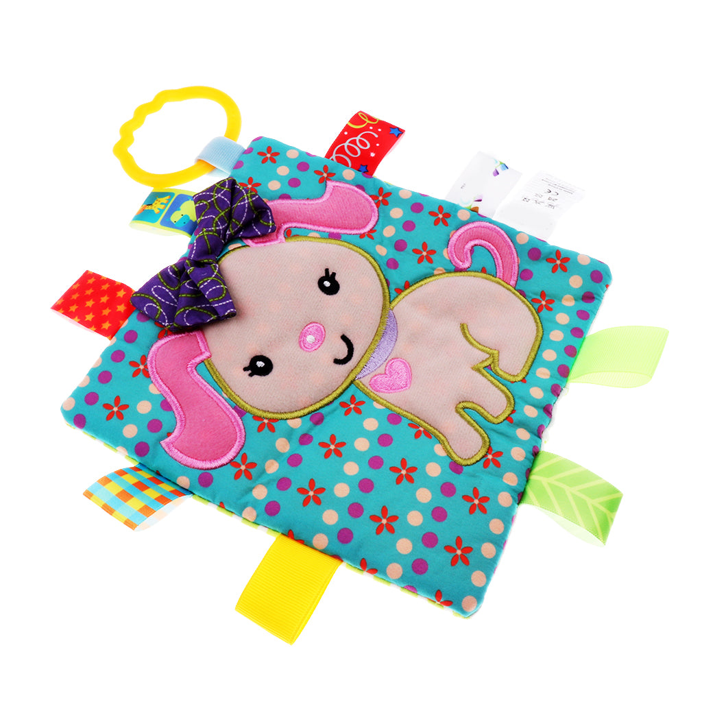 Lovey Security Baby Blanket Sensory Tag Toy Puppy