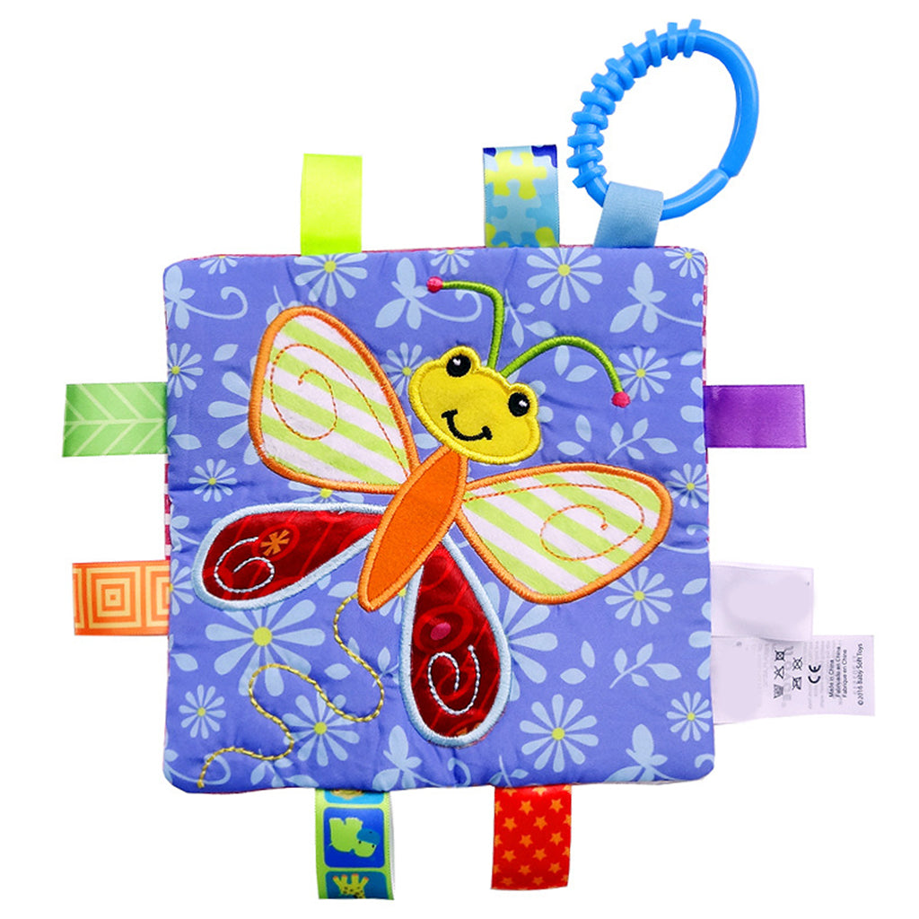 Lovey Security Baby Blanket Sensory Tag Toy Butterfly