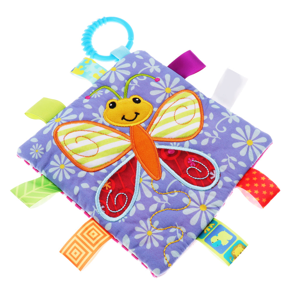 Lovey Security Baby Blanket Sensory Tag Toy Butterfly