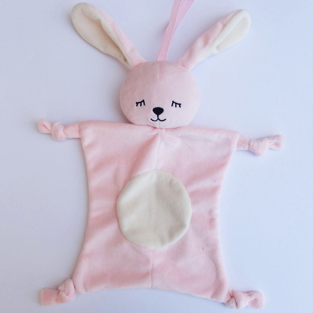 Soft Stuffed Animal Plush Blanket Baby Security Blankie Style 1-Bunny