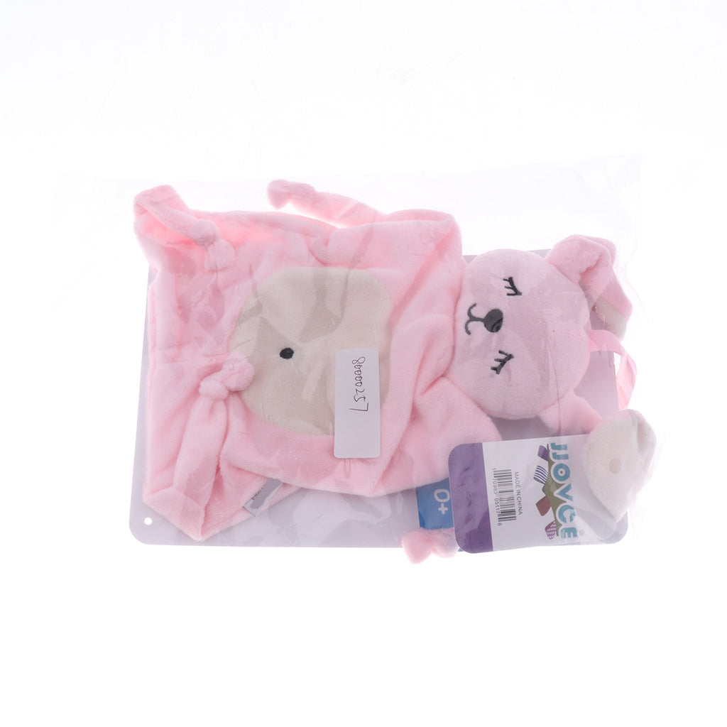 Soft Stuffed Animal Plush Blanket Baby Security Blankie Style 1-Bunny