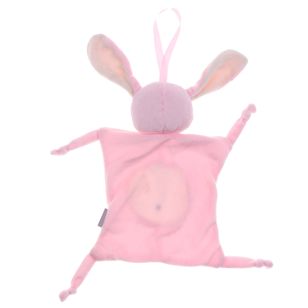 Soft Stuffed Animal Plush Blanket Baby Security Blankie Style 1-Bunny