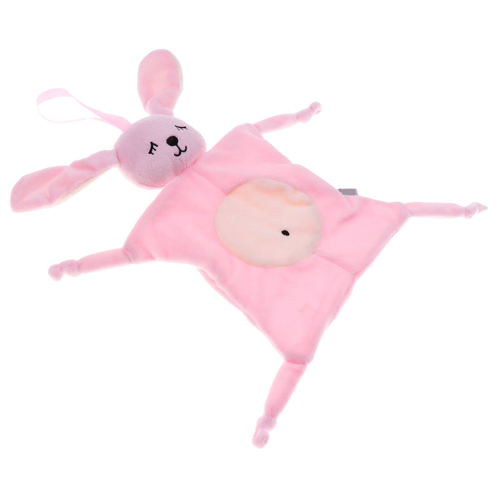 Soft Stuffed Animal Plush Blanket Baby Security Blankie Style 1-Bunny