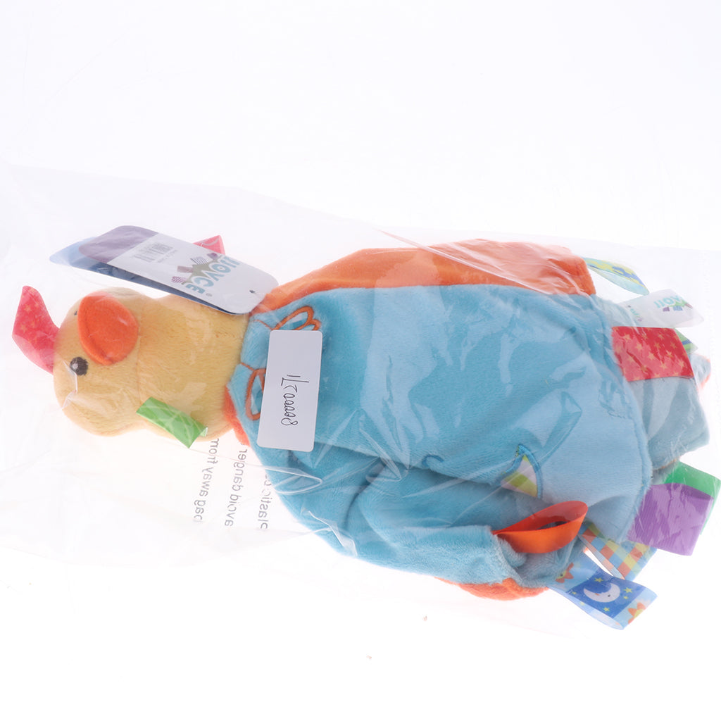 Baby Blanket Soft Plush Teething Security Tag Blankets Duck