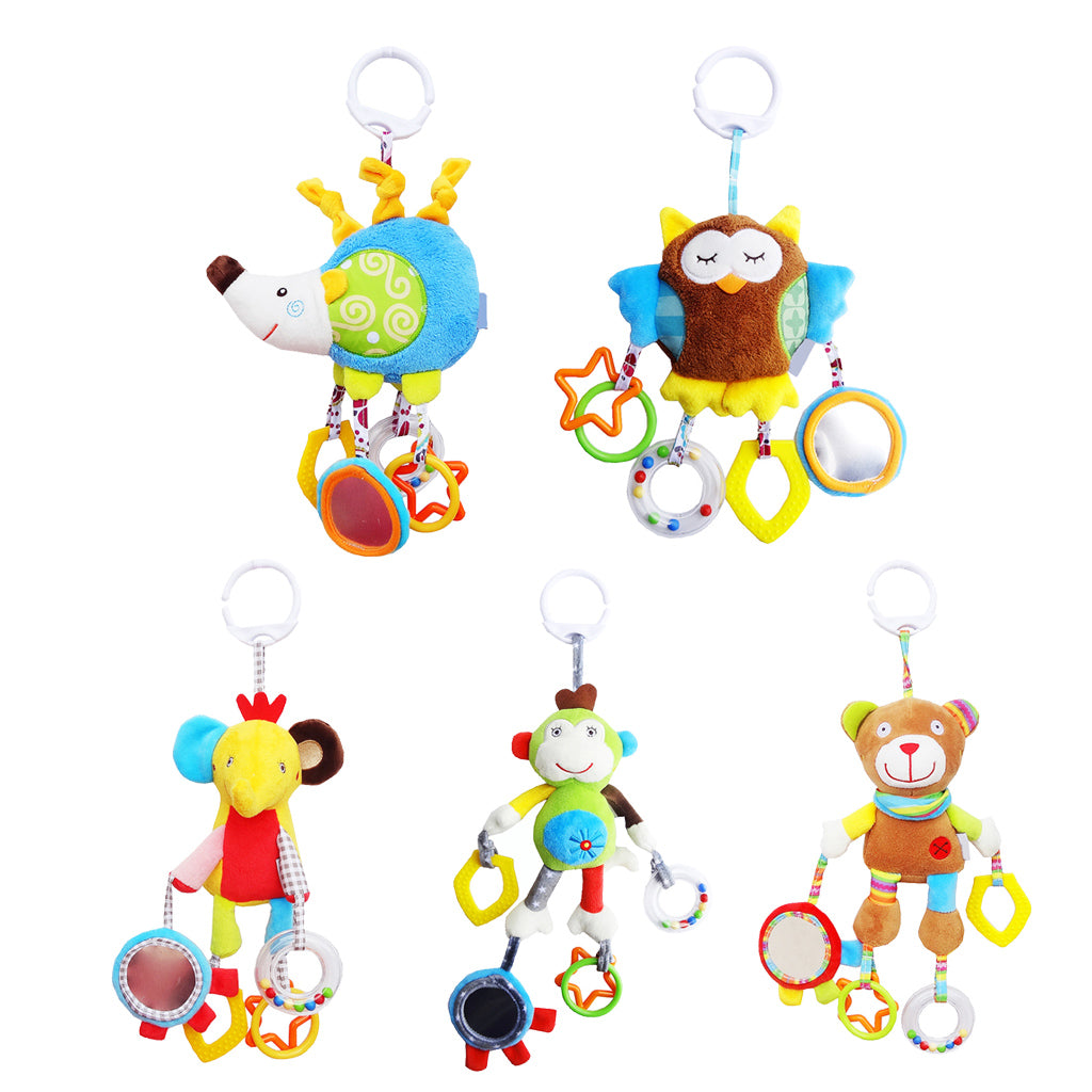 Baby Kids Car Pram Handbell Stroller Hanging Hand Bell Pendant Soft Toy Elephant