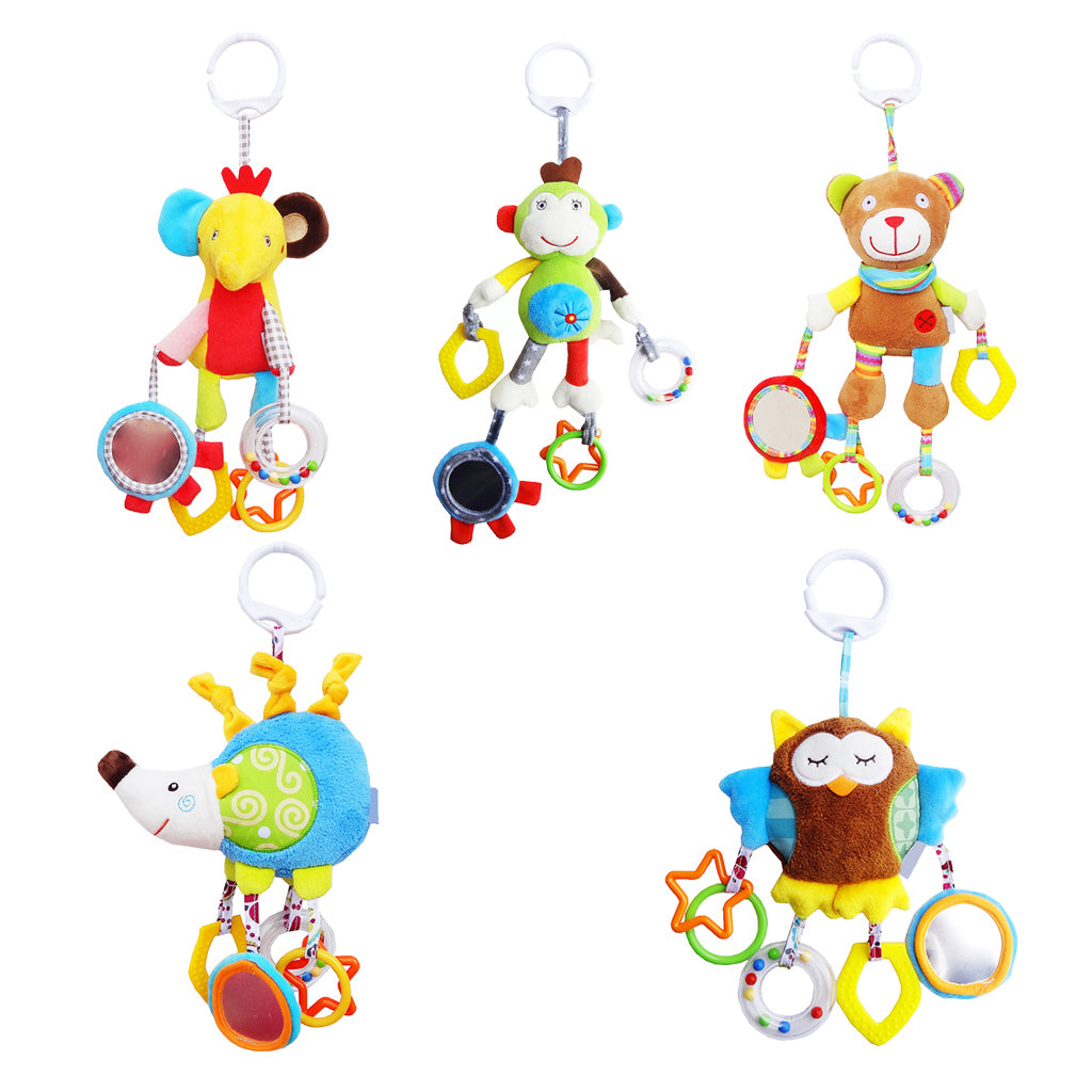 Baby Kids Car Pram Handbell Stroller Hanging Hand Bell Pendant Soft Toy Elephant