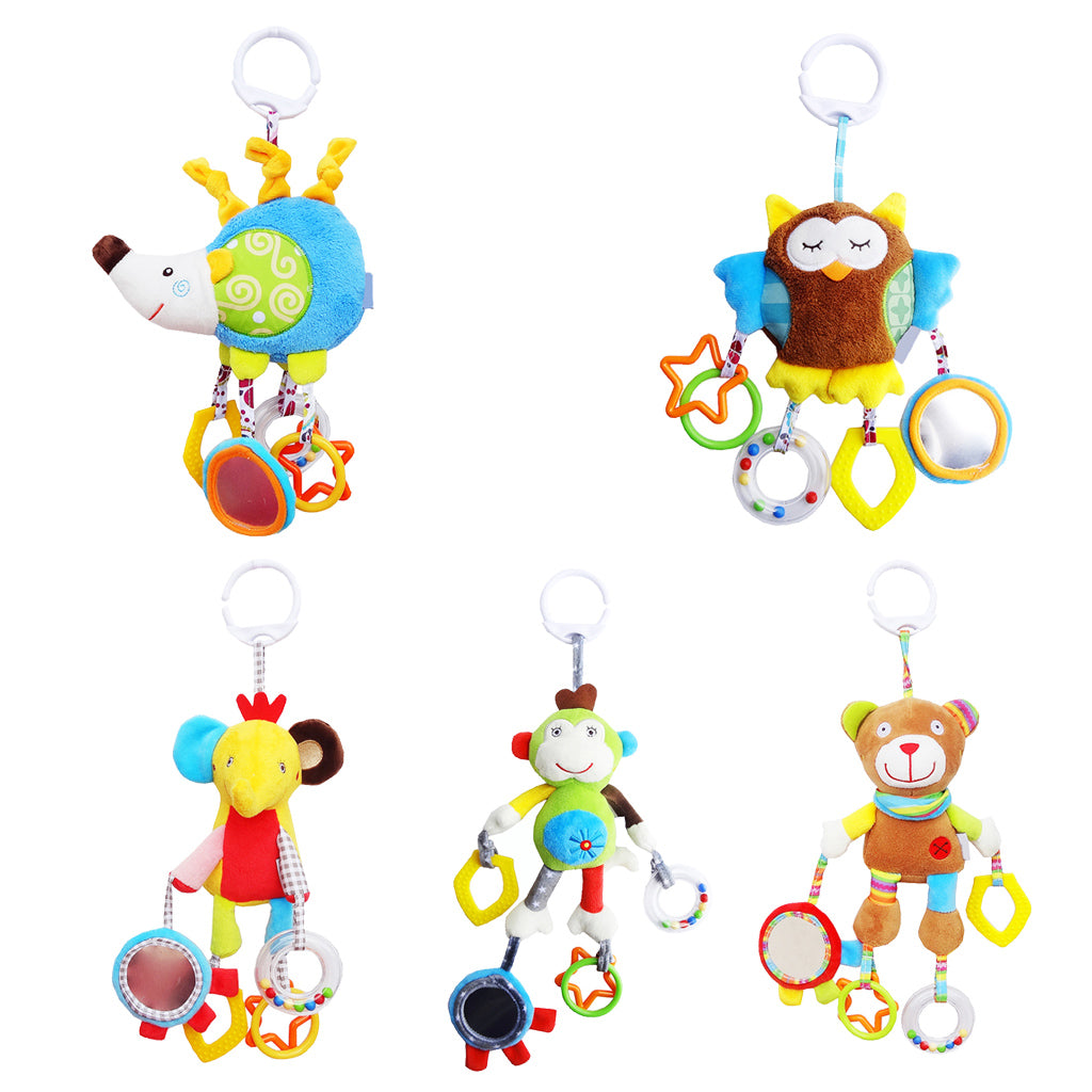 Baby Kids Car Pram Handbell Stroller Hanging Hand Bell Pendant Soft Toy Elephant