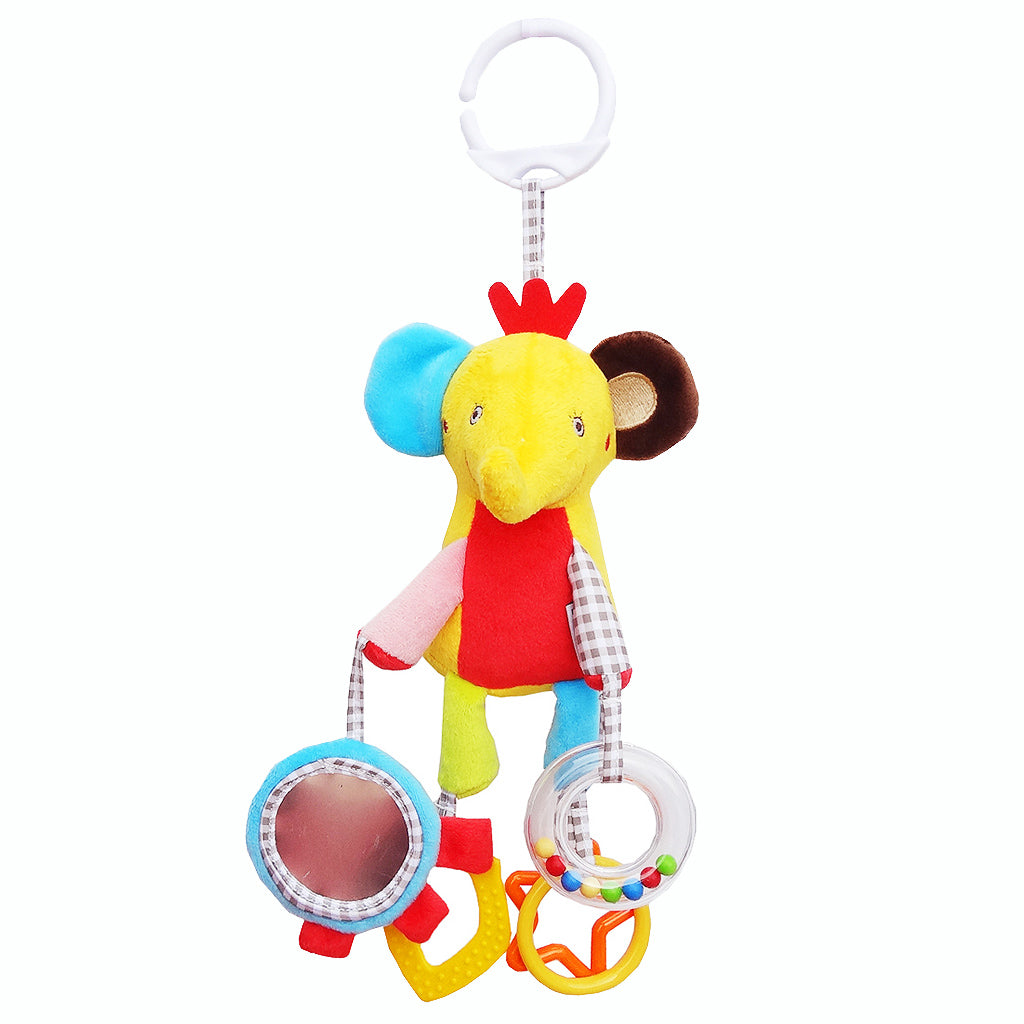 Baby Kids Car Pram Handbell Stroller Hanging Hand Bell Pendant Soft Toy Elephant