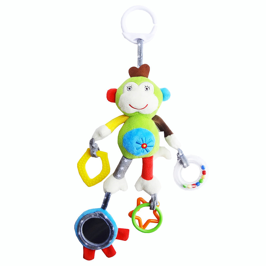 Baby Kids Car Pram Handbell Stroller Hanging Hand Bell Pendant Soft Toy Monkey