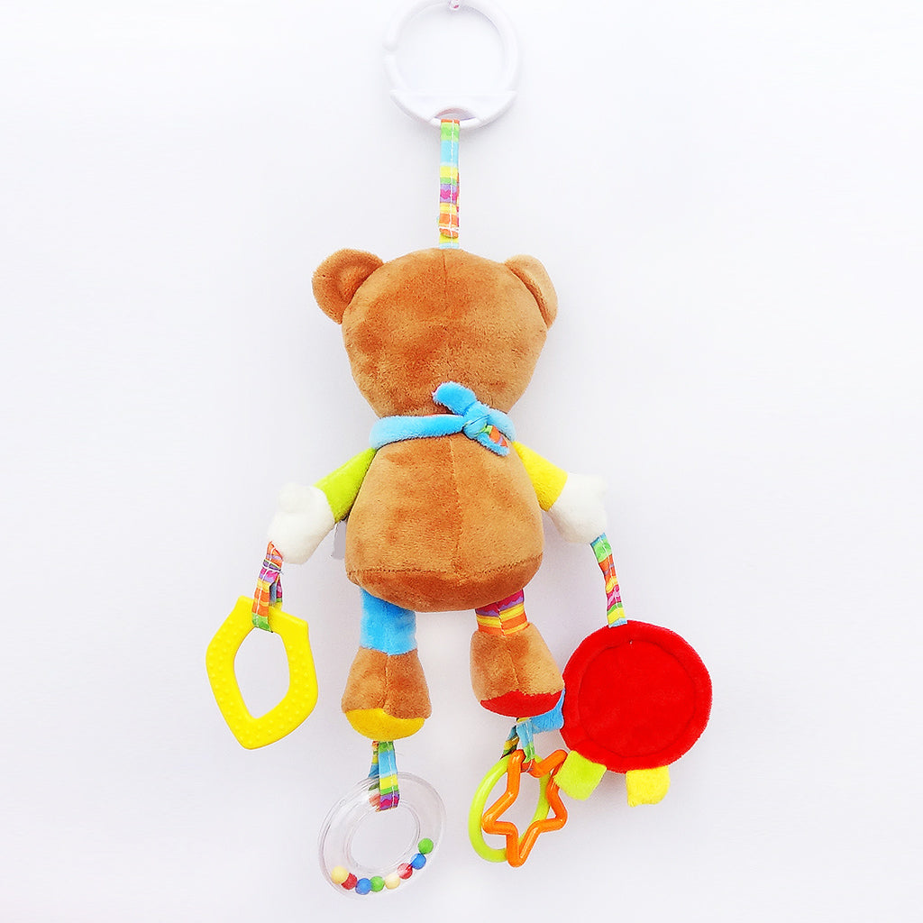 Baby Kids Car Pram Handbell Stroller Hanging Hand Bell Pendant Soft Toy Bear