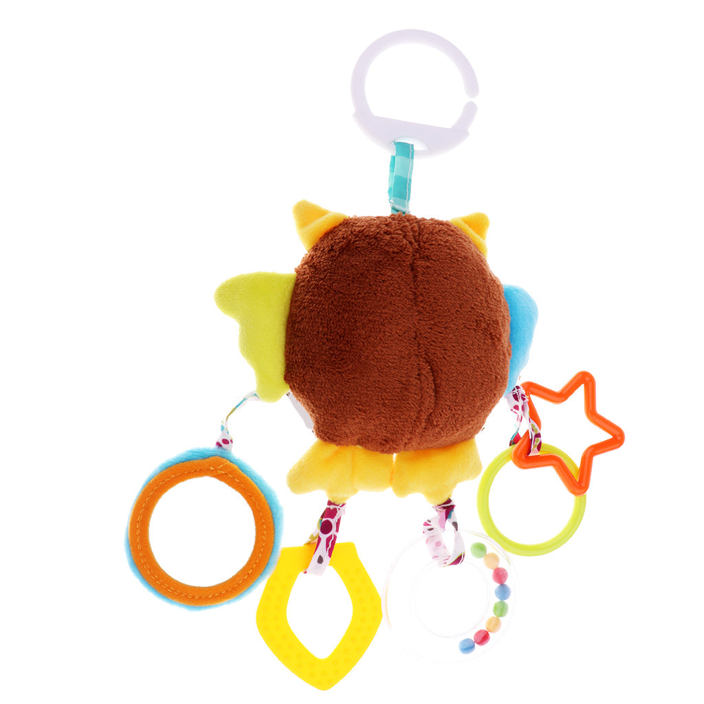 Baby Kids Car Pram Handbell Stroller Hanging Hand Bell Pendant Soft Toy Owl