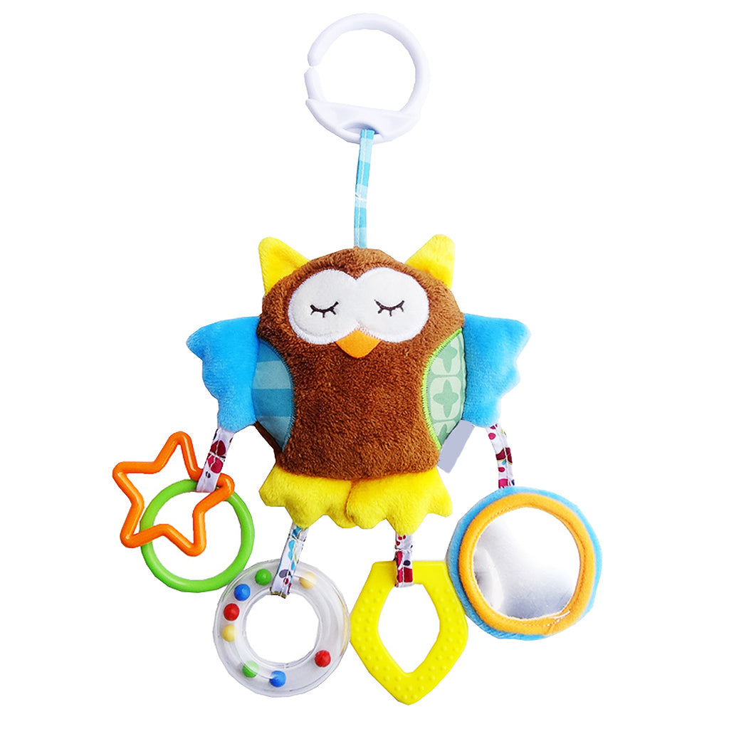 Baby Kids Car Pram Handbell Stroller Hanging Hand Bell Pendant Soft Toy Owl