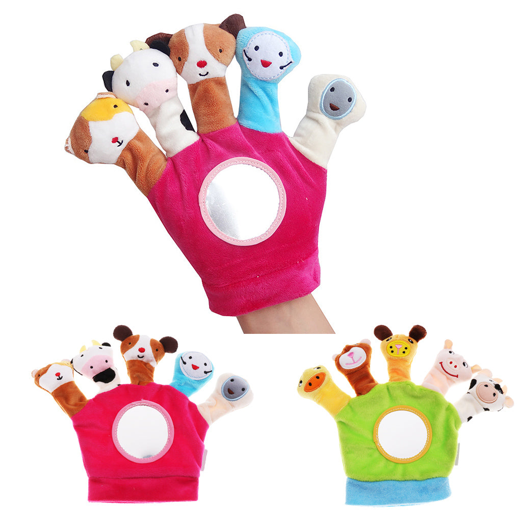 Animal Doll Kids Glove Hand Puppet Soft Plush Toys Finger Toys Red