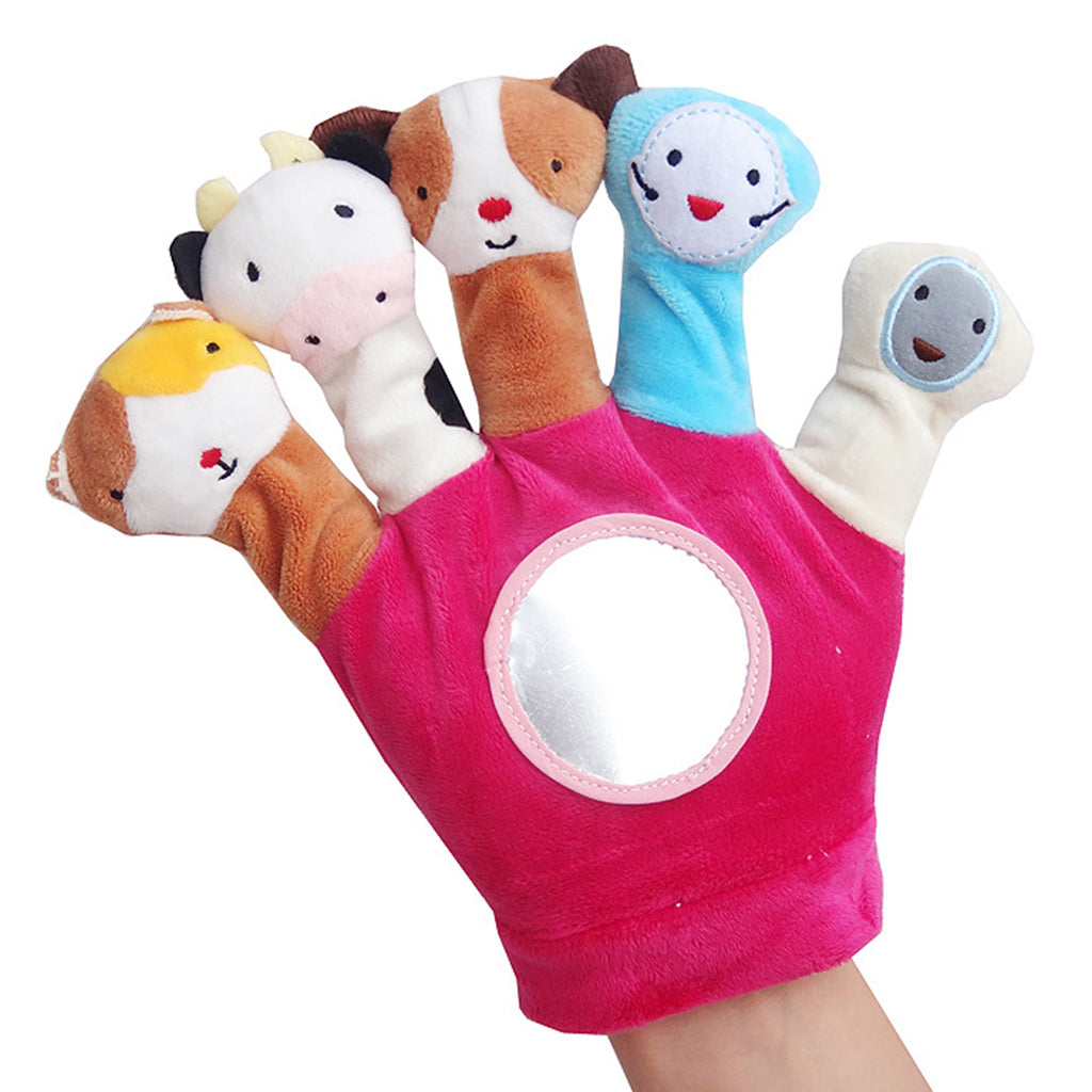 Animal Doll Kids Glove Hand Puppet Soft Plush Toys Finger Toys Red