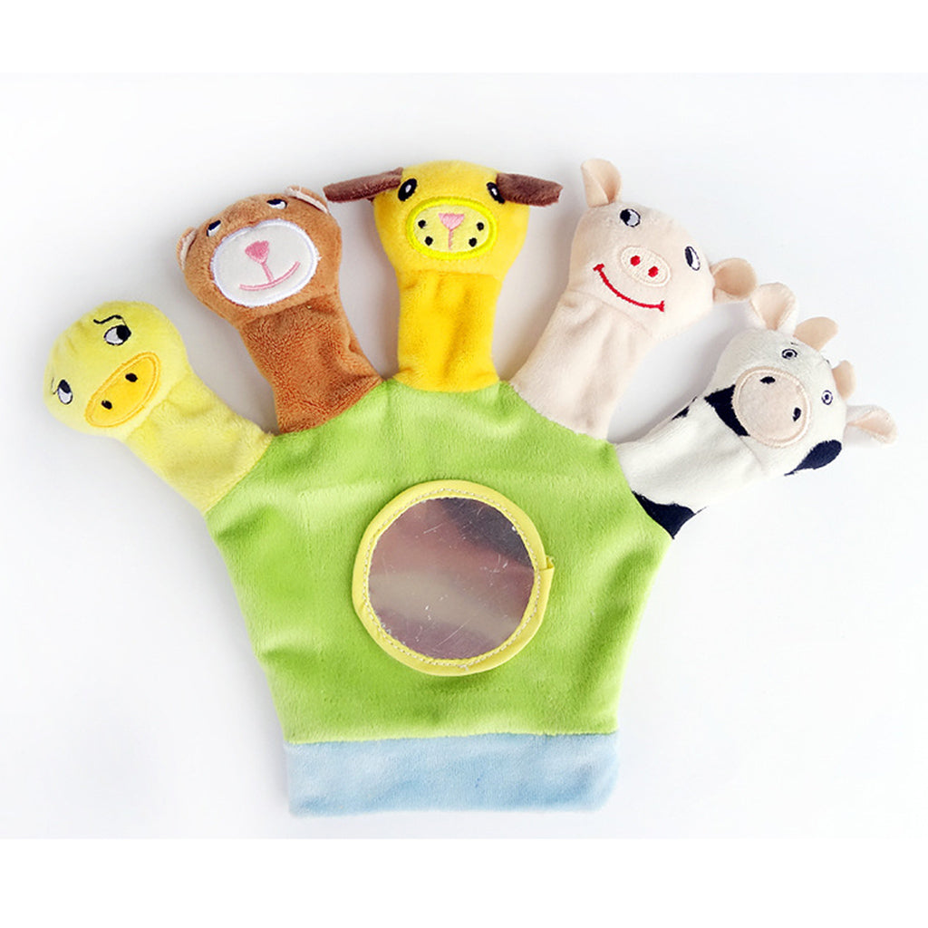 Animal Doll Kids Glove Hand Puppet Soft Plush Toys Finger Toys Green