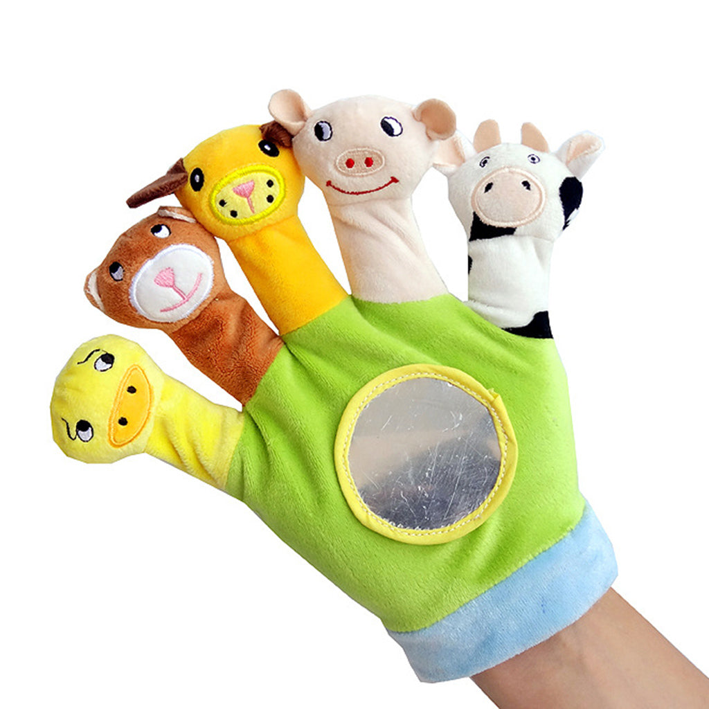 Animal Doll Kids Glove Hand Puppet Soft Plush Toys Finger Toys Green