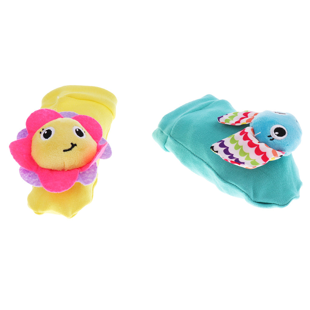 Baby Sensory Toys Foot-finder Socks/Wrist Rattles Bracelet 1Pair of Socks Rattle