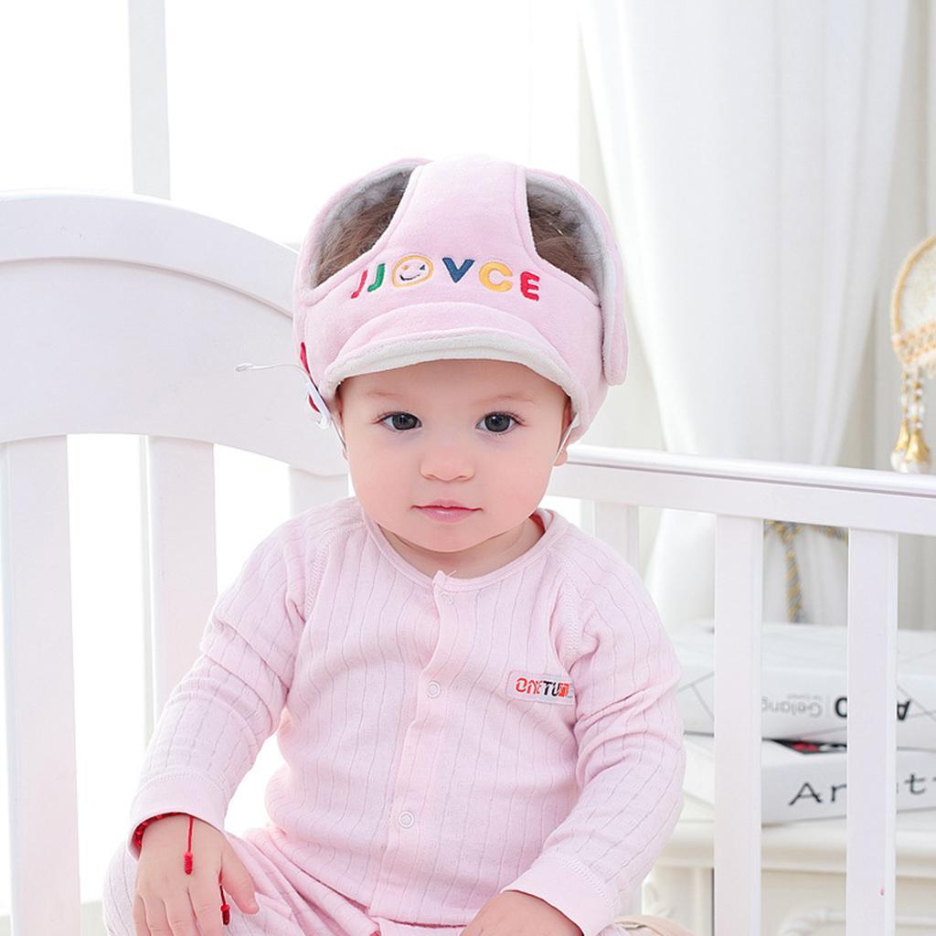 Baby Infant Adjustable Safety Headguard Protective Harnesses Cap Pink