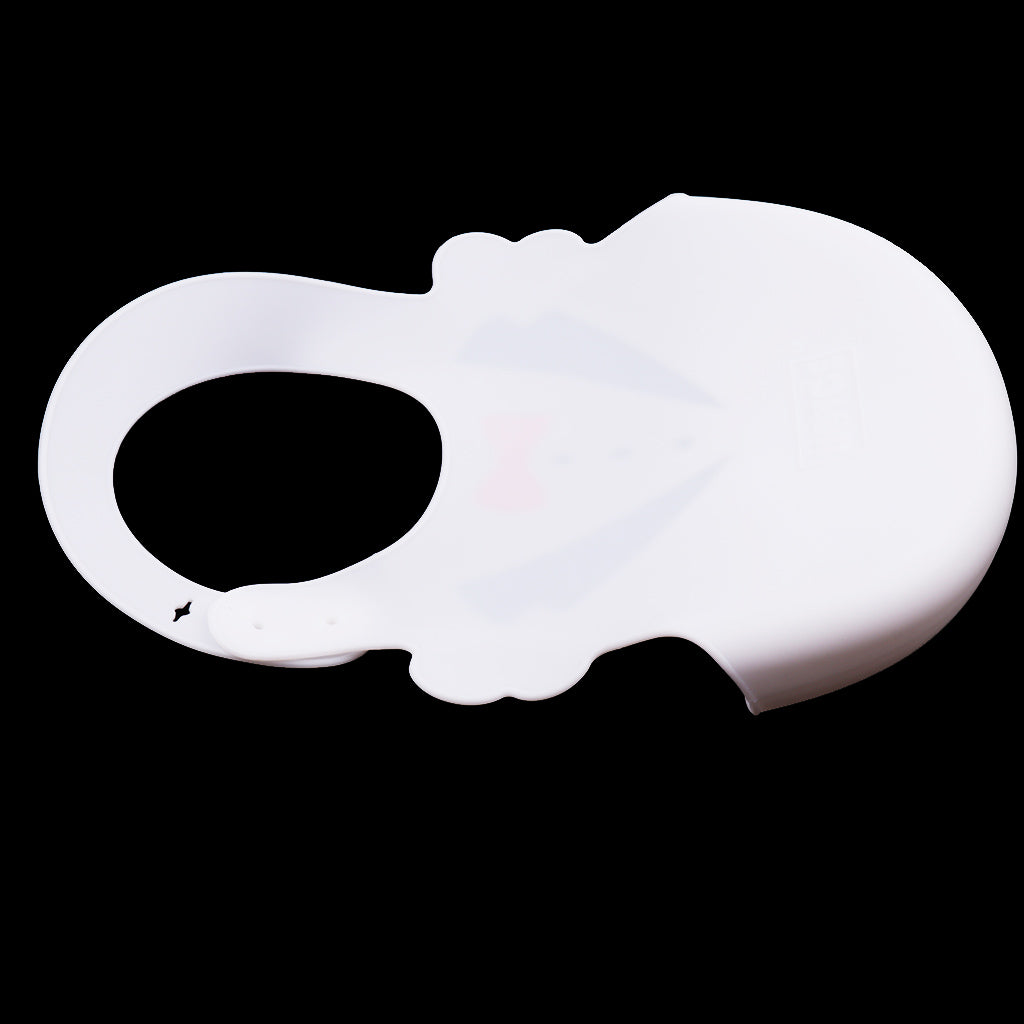 Baby Kid Washable Silicone Feeding Bib Adjustable Bib New White