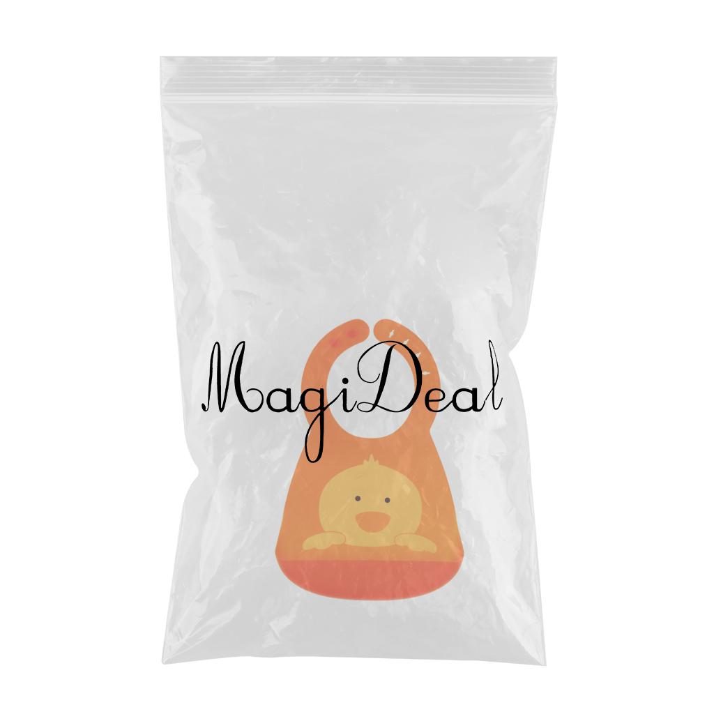 Infant Baby Washable Silicone Feeding Bib Cute Cartoon Bib L Duck