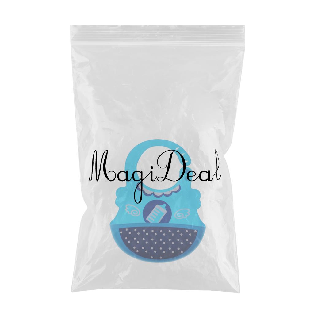 Infant Baby Washable Silicone Feeding Bib Cute Cartoon Bib M Blue Feeder