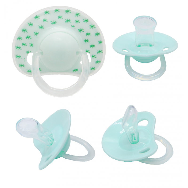 Flat Thumb Baby Orthodontic Pacifier Silicone Teat Nipple Soother   Green