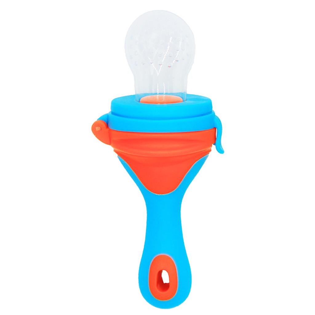 Baby Soft Fruit Gum Teething Nipple Biting Training Toy L Blue red