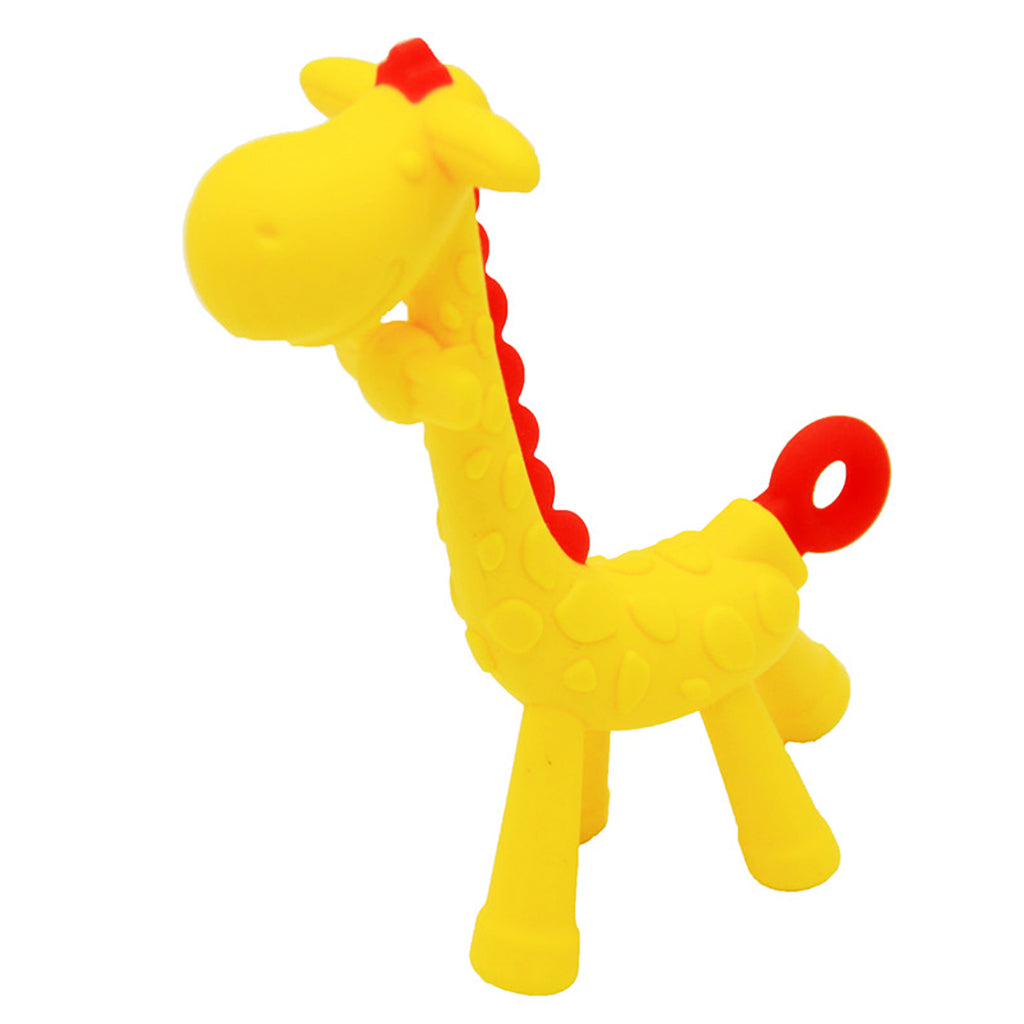 Baby BPA Free Silicone Giraffe Teething Necklace Nursing Teether Yellow