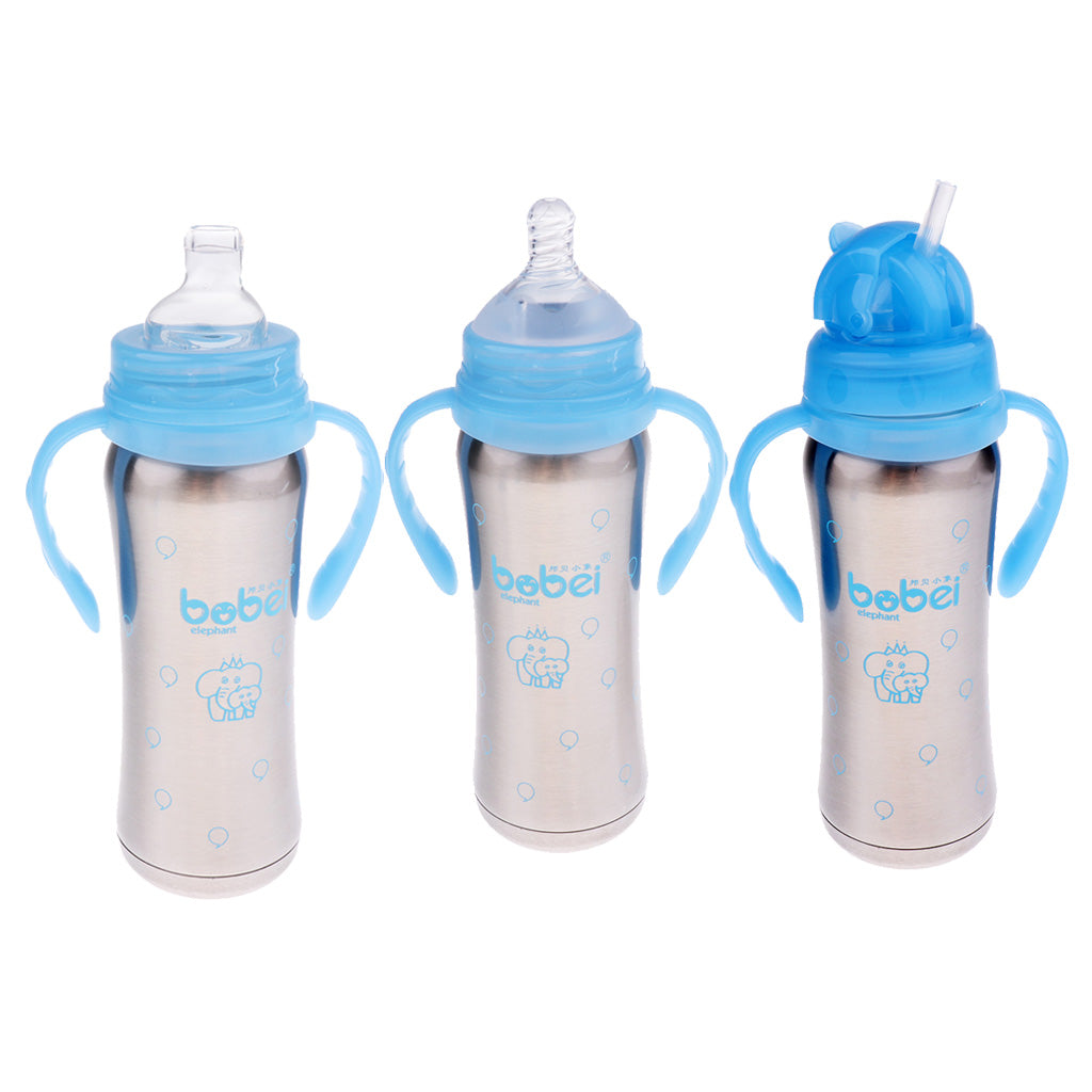 240 ML Kids Baby Stainless Steel Insulated Sippy Cup Blue