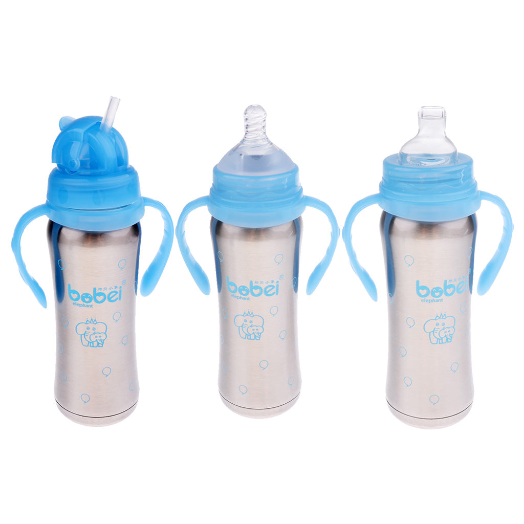 240 ML Kids Baby Stainless Steel Insulated Sippy Cup Blue