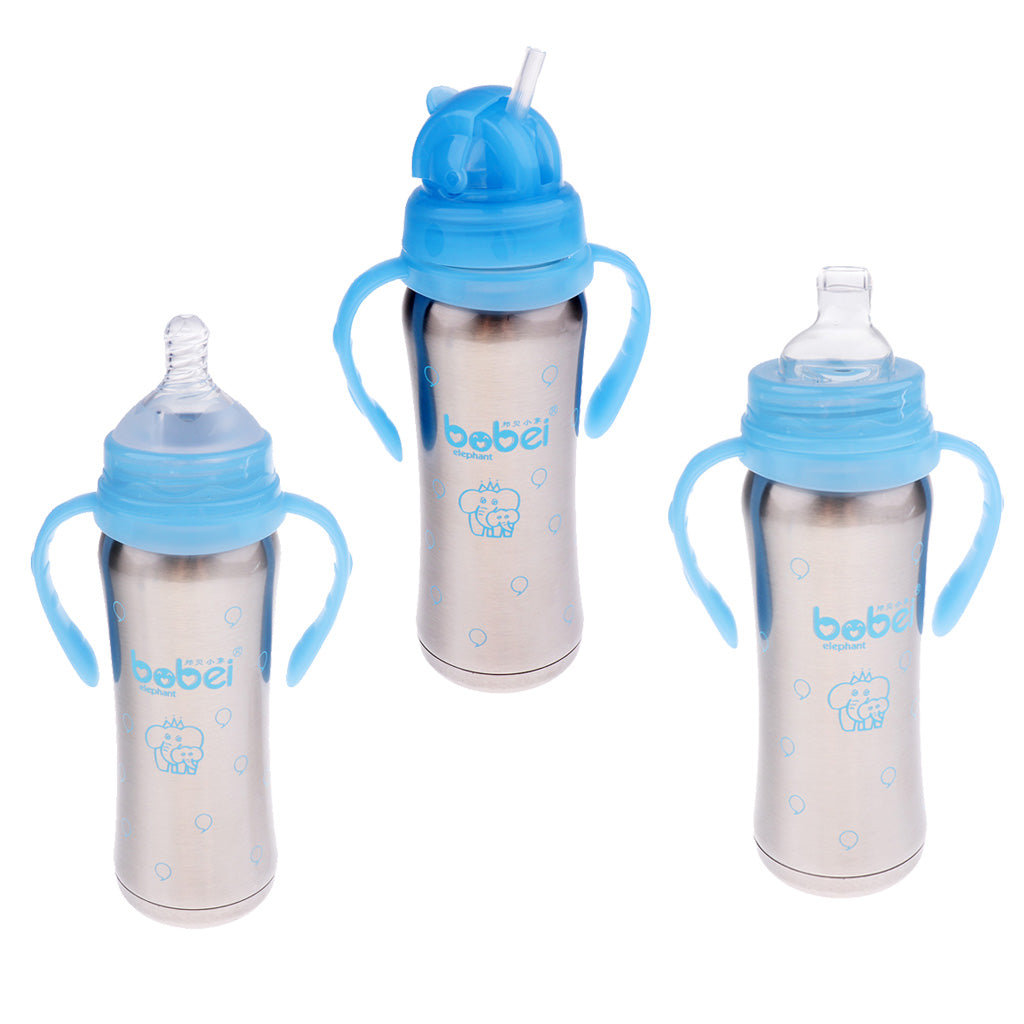 240 ML Kids Baby Stainless Steel Insulated Sippy Cup Blue