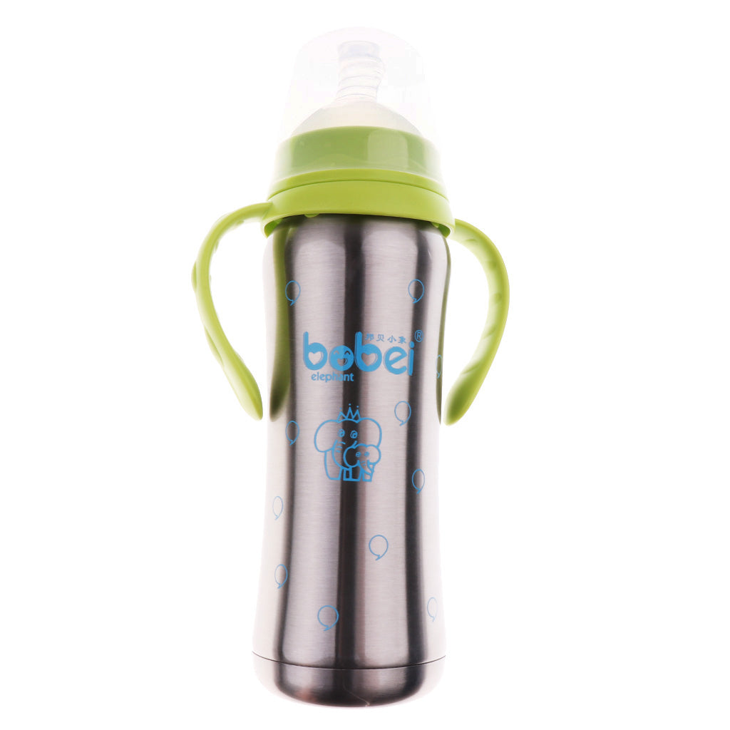 240 ML Kids Baby Stainless Steel Insulated Sippy Cup Green