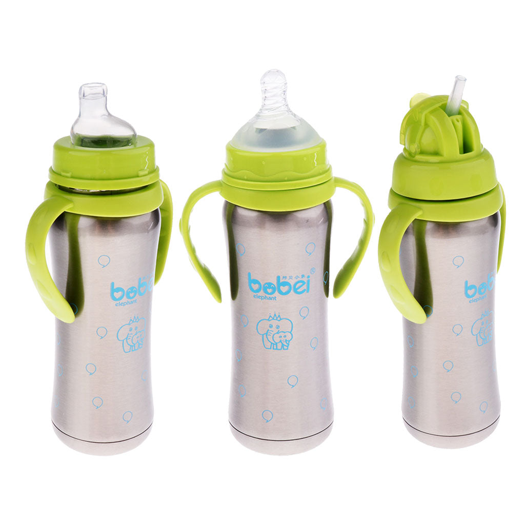 240 ML Kids Baby Stainless Steel Insulated Sippy Cup Green