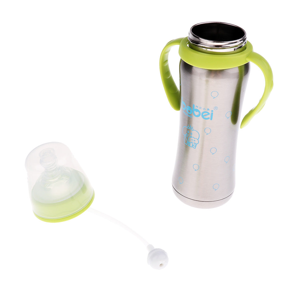 240 ML Kids Baby Stainless Steel Insulated Sippy Cup Green