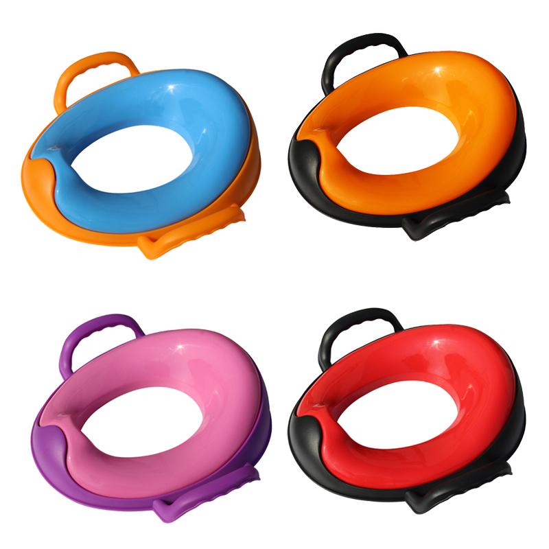 Kids Comfortable Soft Padded Cover Toilet Seat Training Toddler Orange